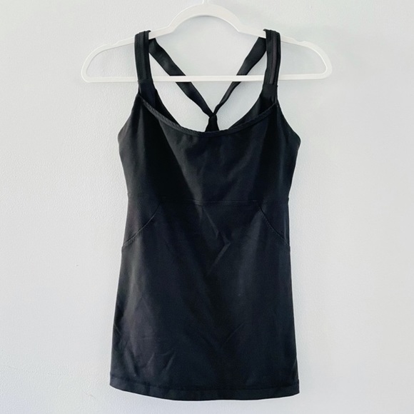 lululemon athletica Tops - Lululemon Racerback Black with Built in Bra Tank
